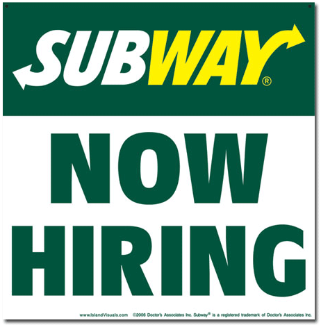 Now Hiring Sign
