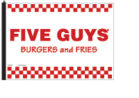 Five Guys Flag - White