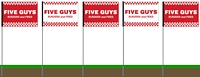 Five Guys Flag - Red Five Pack