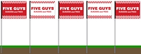 Five Guys Flag - Red Five Pack