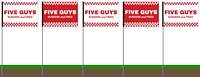 Five Guys Flag - Red Five Pack