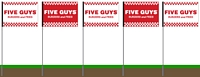 Five Guys Flag - Red Five Pack