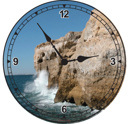 Rocky Cliff Clock