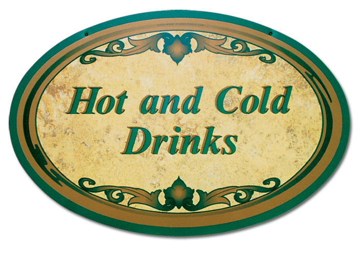 Hot and Cold Drinks Sign
