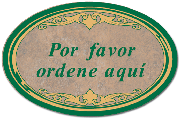Please Order Here Sign - Spanish