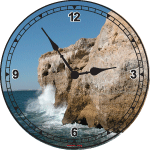 Rocky Cliff Clock