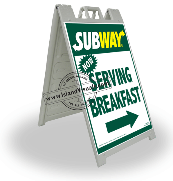 2' x 3' Now Serving Breakfast A-Frame