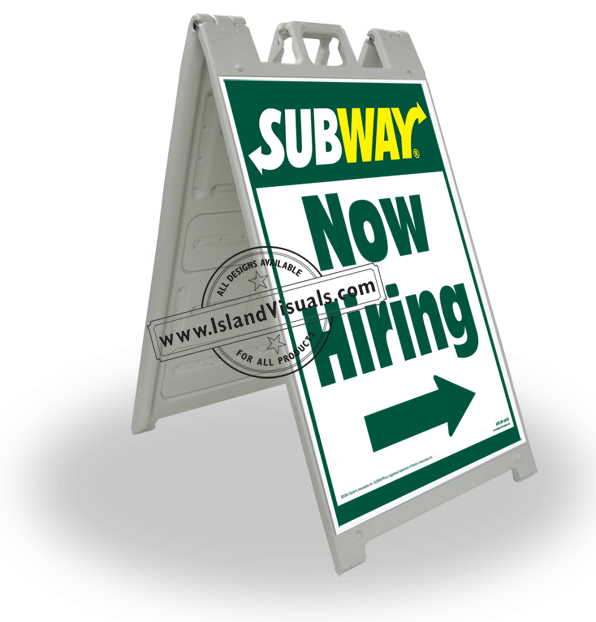 2' x 3' Now Hiring A-Frame