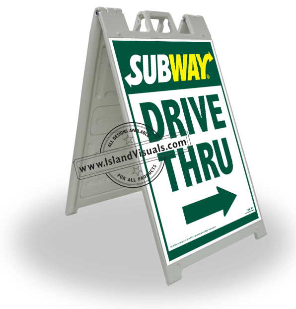 2' x 3' Drive Thru Now Open A-Frame