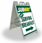 2' x 3' Now Serving Breakfast A-Frame
