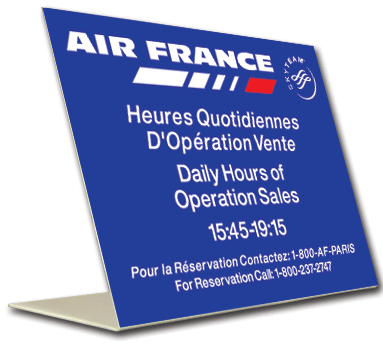 Daily Hours Easel Sign