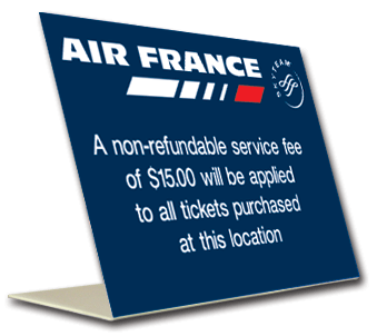 Service Fee Easel Sign