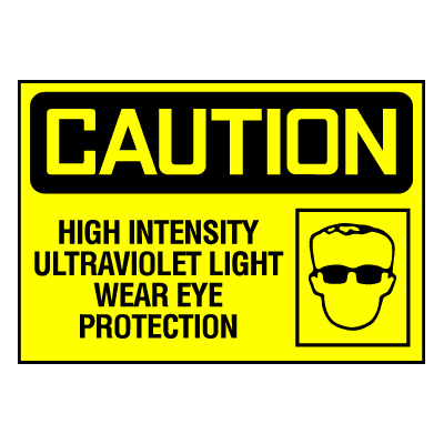 Caution Sign- High Intensity UV Light