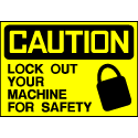 Caution Sign- Lock Out for Safety 2