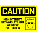 Caution Sign- High Intensity UV Light