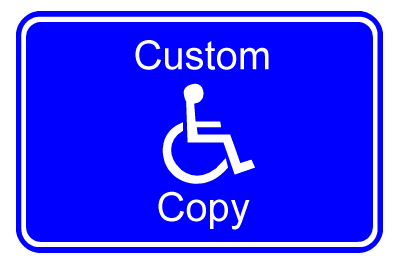 Custom Handicap Sign