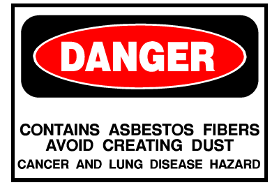 Danger Sign - Contains Asbestos