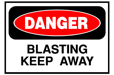 Danger Sign- Blasting