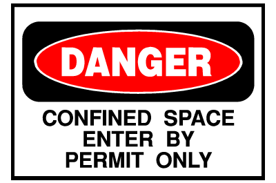 Danger Sign- Confined Space Entry Permit