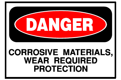 Danger Sign- Corrosive Material