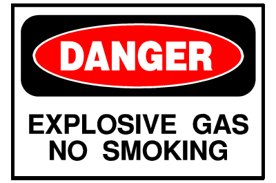 Danger Sign- Explosive Gas
