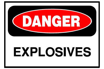 Danger Sign- Explosives
