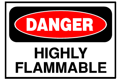 Danger Sign- Highly Flammable