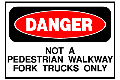 Danger Sign- Not a Walkway