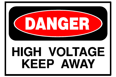 Danger Sign- High Voltage - Keep Away
