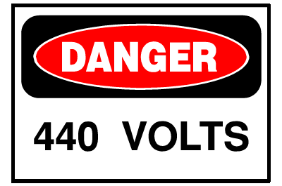 Danger Sign- 440 Volts