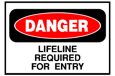 Danger Sign- Lifeline Required