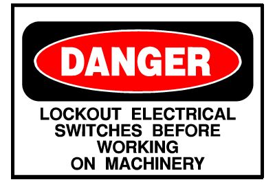 Danger Sign- Lockout Electrical
