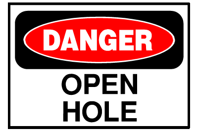 Danger Sign- Open Hole