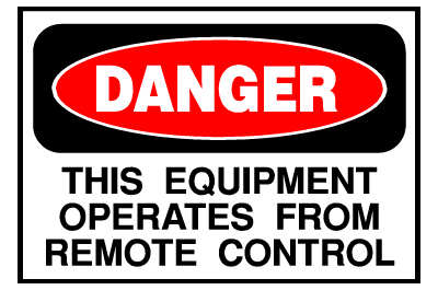 Danger Sign- Operates With Remote