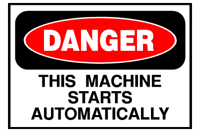 Danger Sign- Starts Automatically
