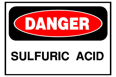 Danger Sign- Sulfuric Acid