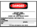 Danger Sign- Asbestos Form