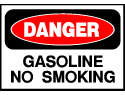 Danger Sign- Gasoline - No Smoking