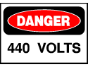 Danger Sign- 440 Volts