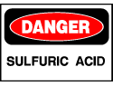 Danger Sign- Sulfuric Acid