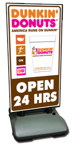 Vertical Open 24hrs Sign