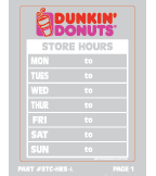 Dunkin Donuts Static Cling Package