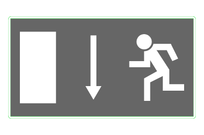 Exit Sign - Exit Down
