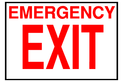 Exit Sign - Emergency Exit