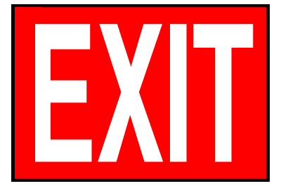 Exit Sign - Exit (Red)