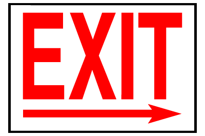 Exit Sign - Exit (Right)
