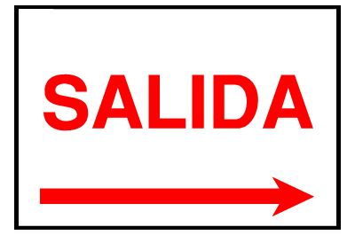 Exit Sign - Exit (Right) Spanish