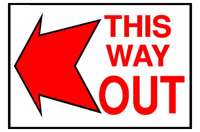 Exit Sign - Way Out (Left)