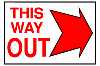 Exit Sign - Way Out (Right)