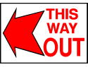Exit Sign - Way Out (Left)
